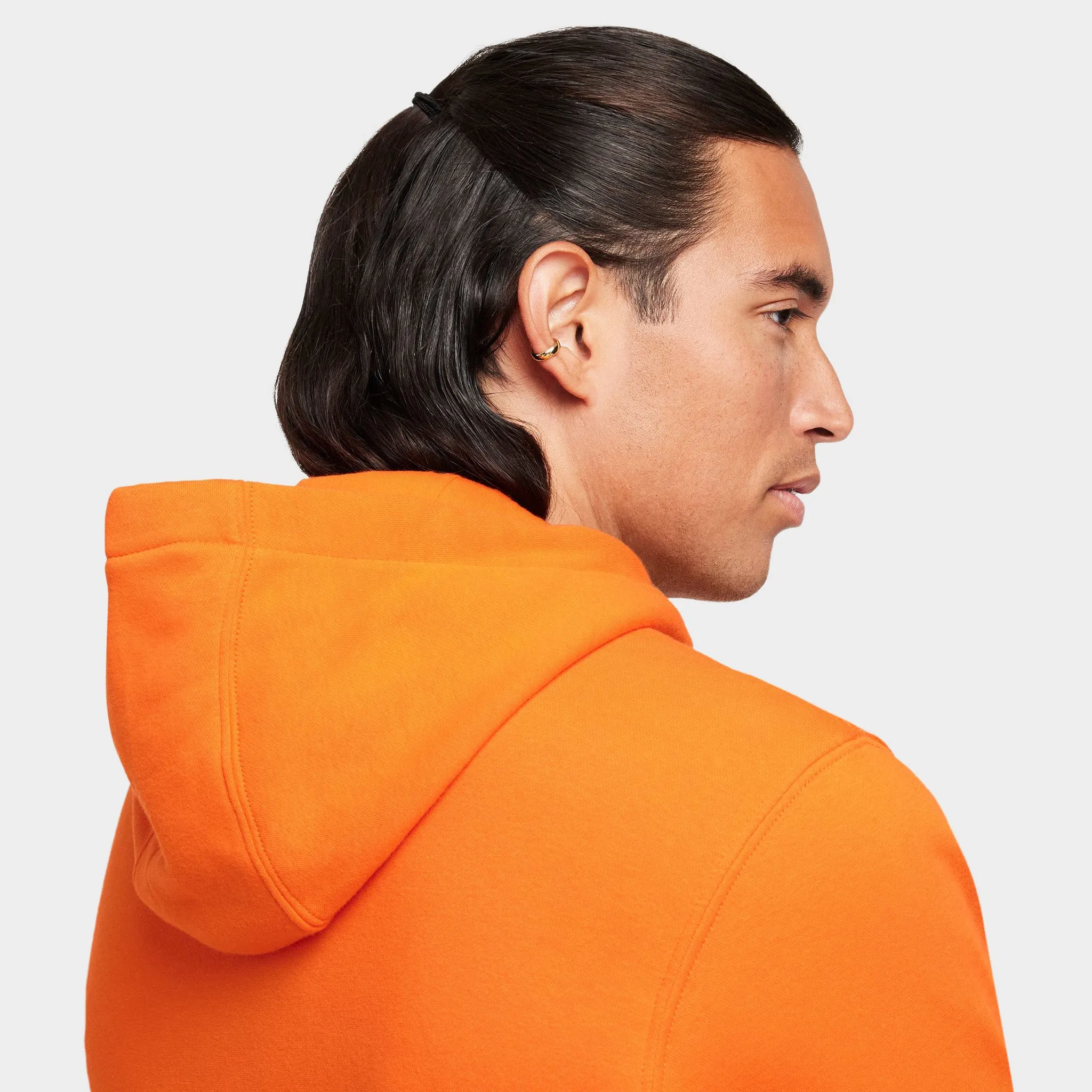 Nike Sportswear Club Fleece Pullover Hoodie Safety Orange / Safety Orange / White