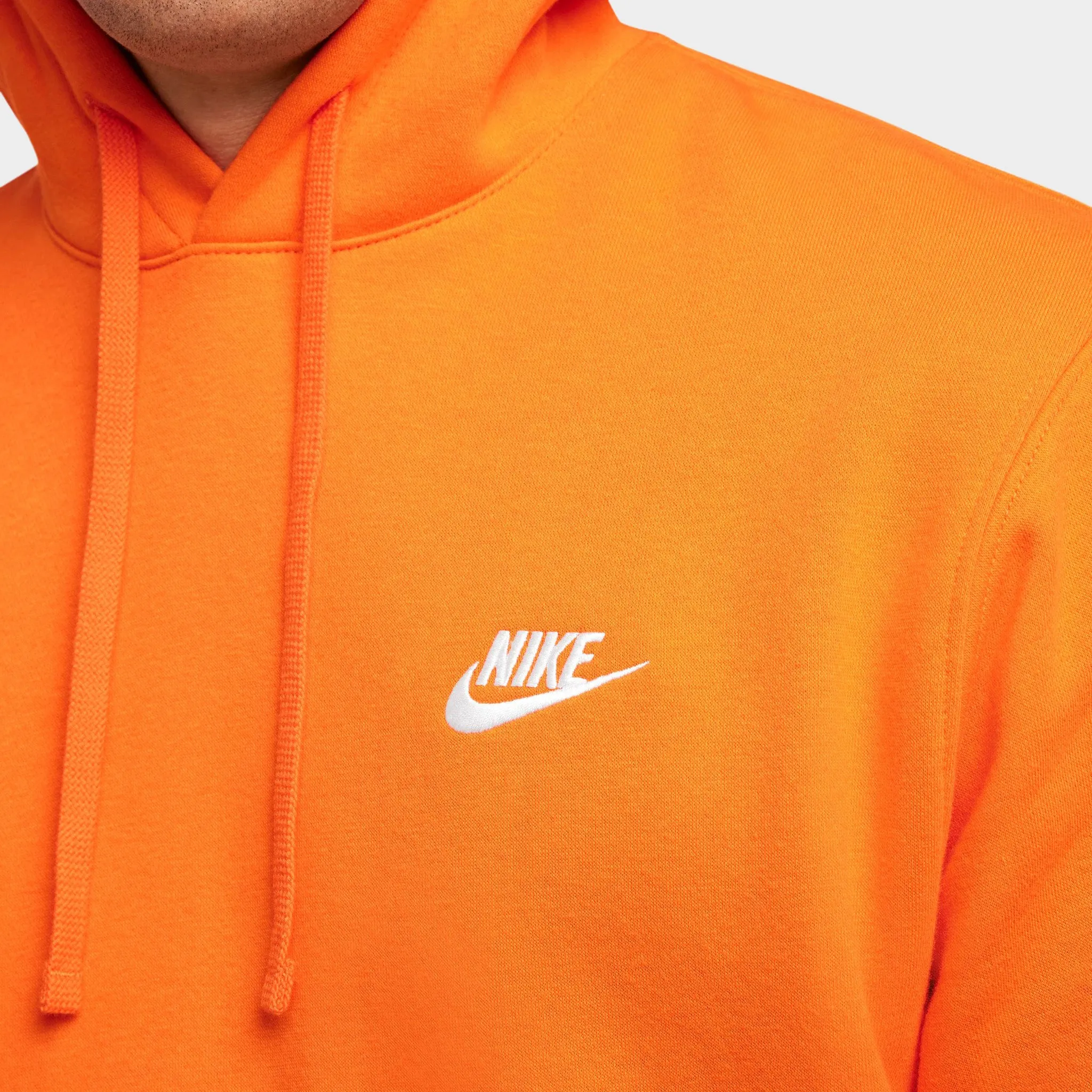 Nike Sportswear Club Fleece Pullover Hoodie Safety Orange / Safety Orange / White