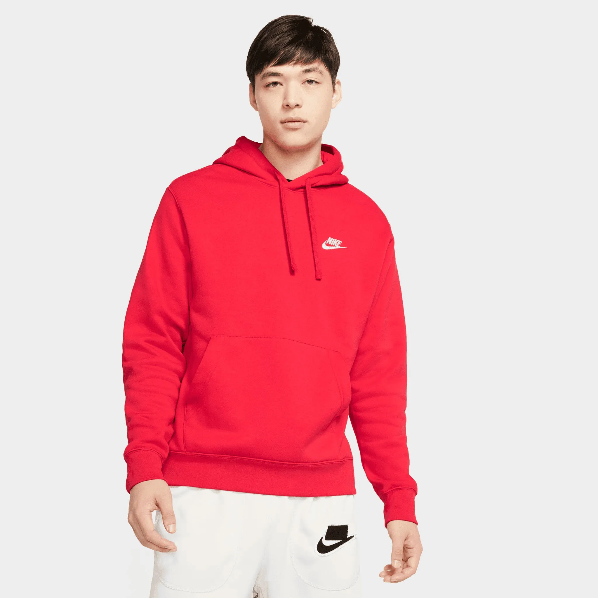 Nike Sportswear Club Fleece Pullover Hoodie University Red / University Red - White