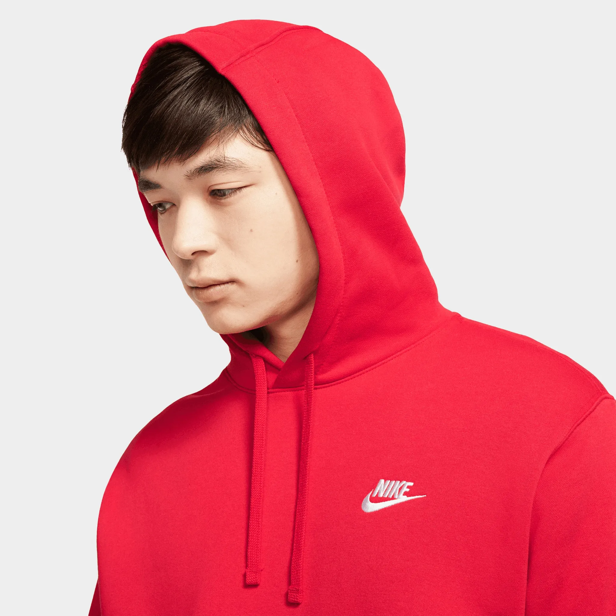 Nike Sportswear Club Fleece Pullover Hoodie University Red / University Red - White