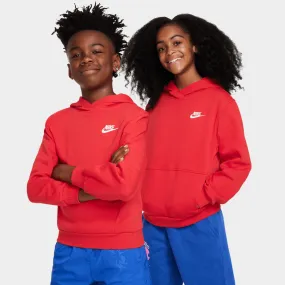 Nike Sportswear Juniors' Club Fleece Pullover Hoodie / UniversityRed