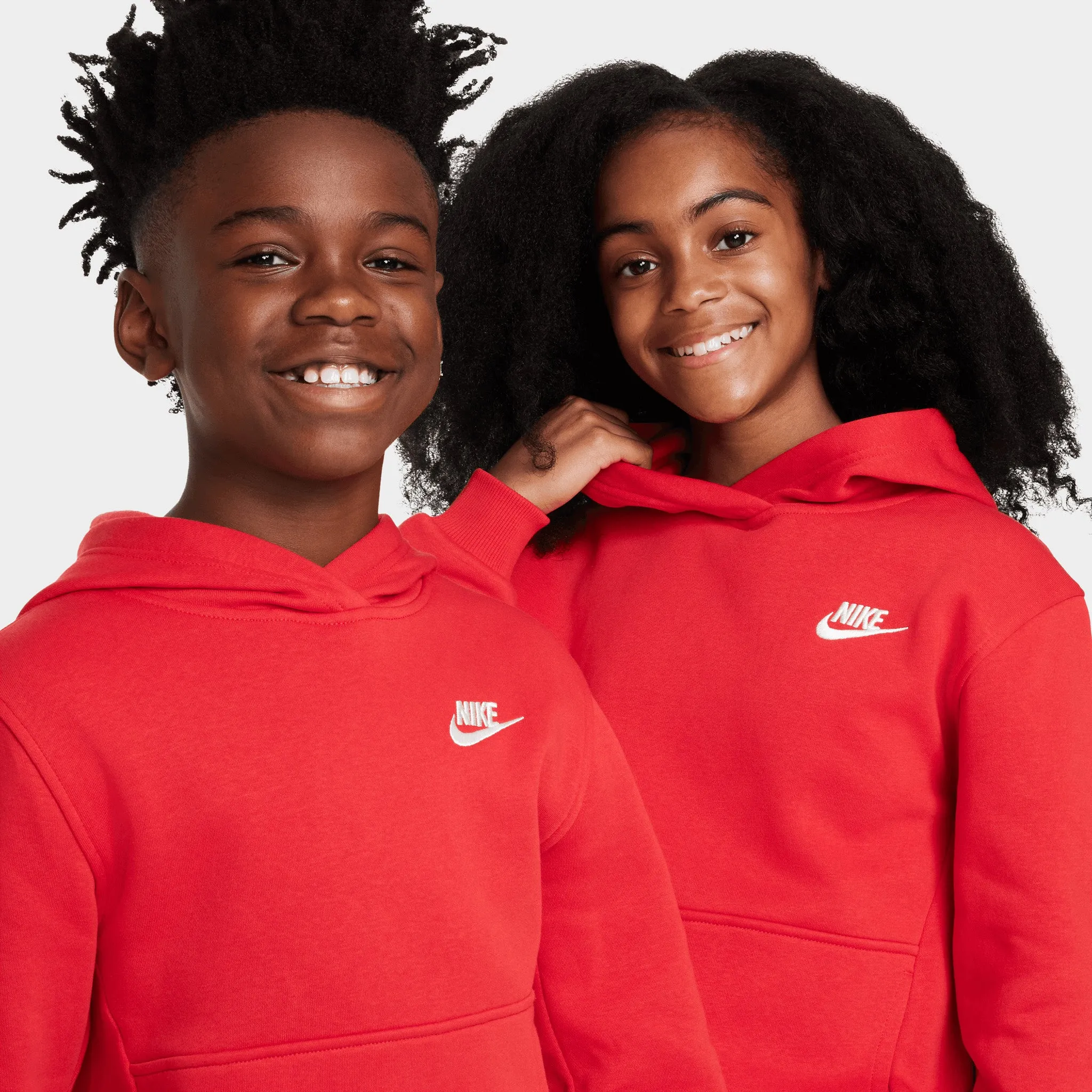 Nike Sportswear Juniors' Club Fleece Pullover Hoodie / UniversityRed