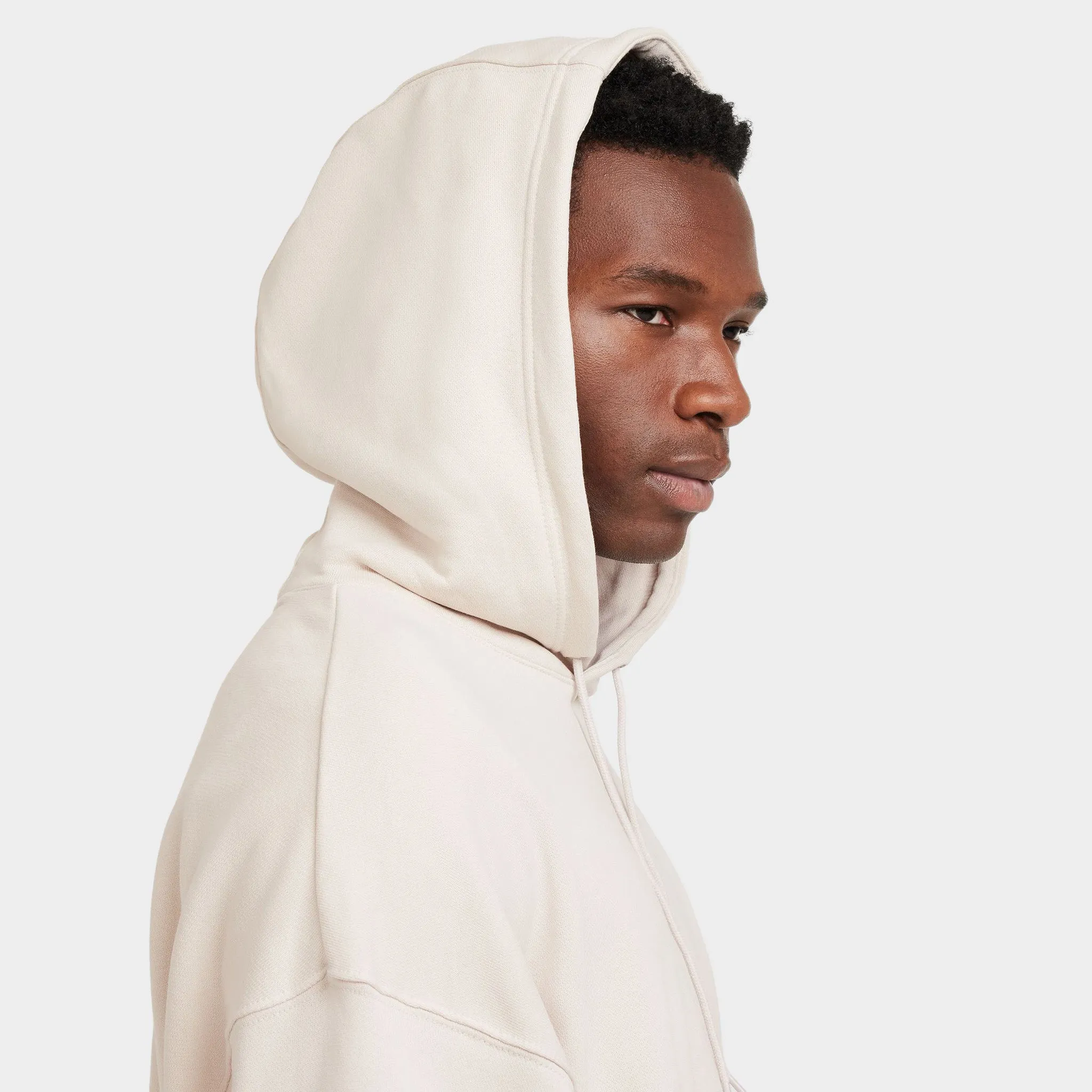 Nike Sportswear Oversized French Terry Pullover Hoodie Light Orewood Brown / Light Orewood Brown - White