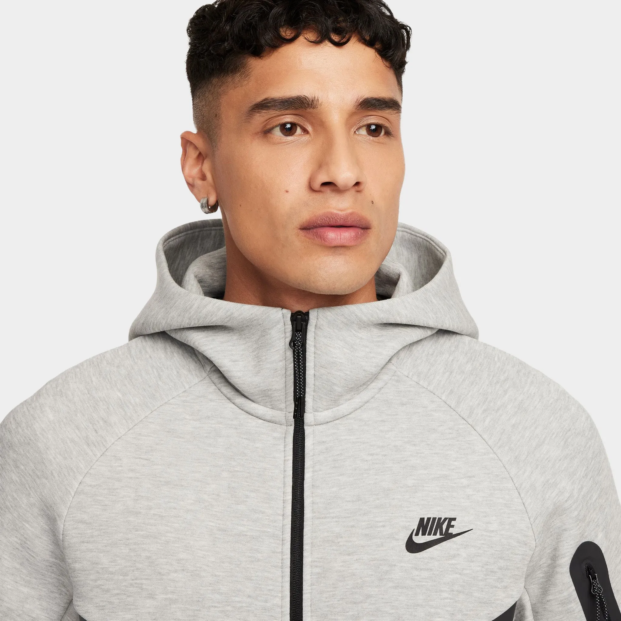 Nike Tech Fleece Full-Zip Windrunner Hoodie Dark Grey Heather / Black