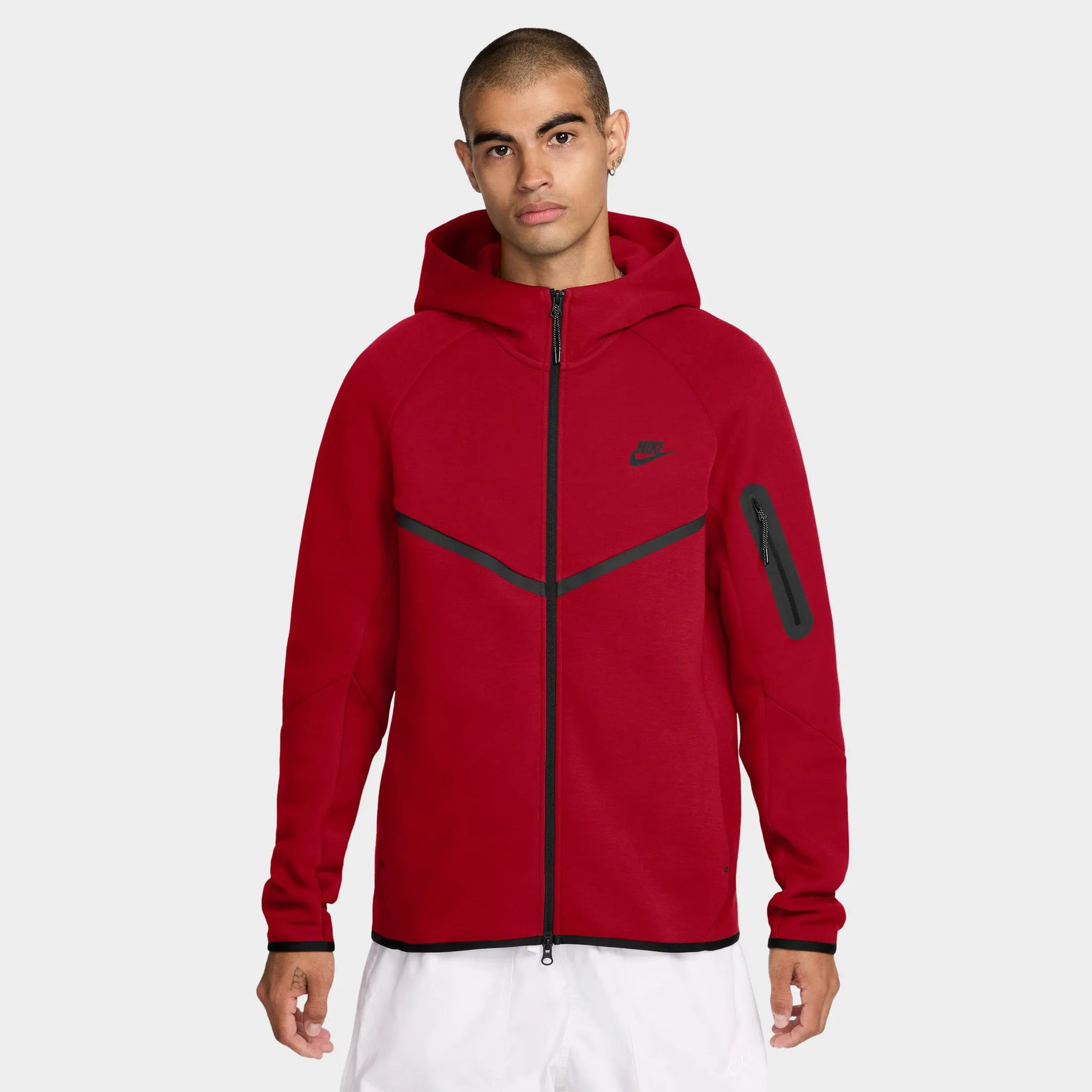 Nike Tech Fleece Full-Zip Windrunner Hoodie Gym Red / Black