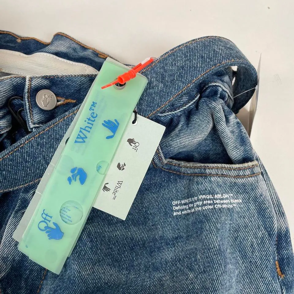 Off White Belted Jeans Medium