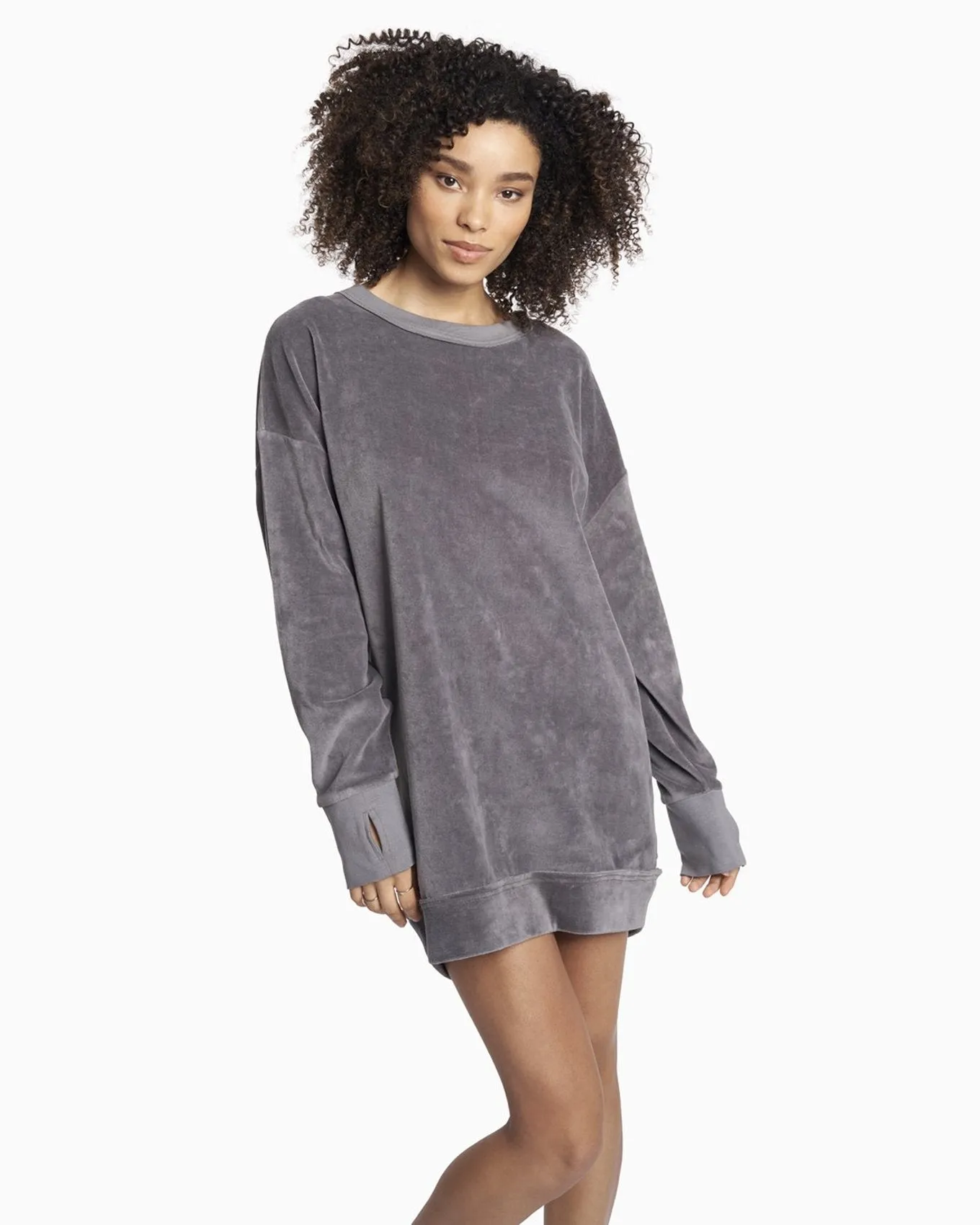 Organic Velour Sweatshirt Dress Sweatshirt Dress