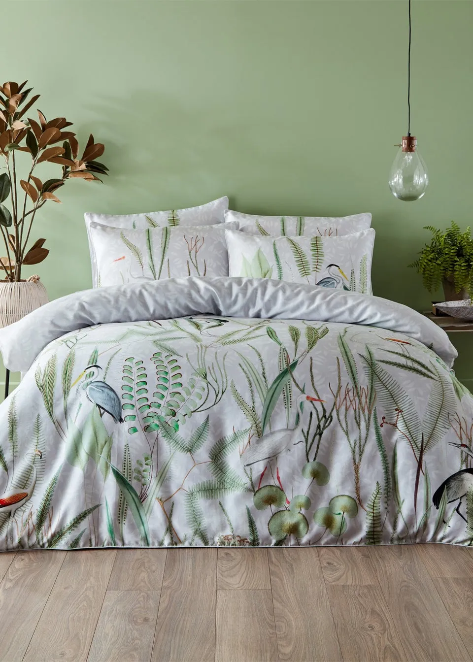 Paoletti Aaliyah Botanical 100% Cotton Duvet Cover Set