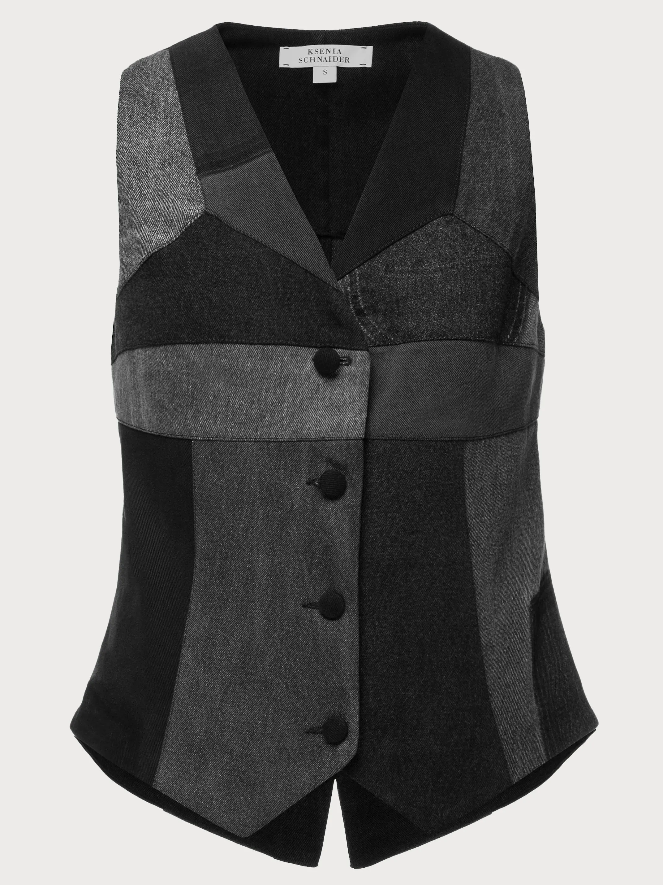 Patchwork Black Vest