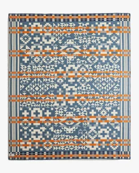 Pendleton Jacquard Napped Robe Wool Blanket - Blue Ridge