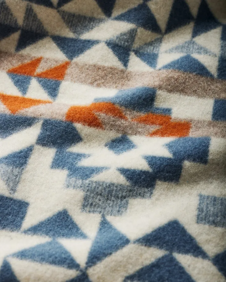 Pendleton Jacquard Napped Robe Wool Blanket - Blue Ridge