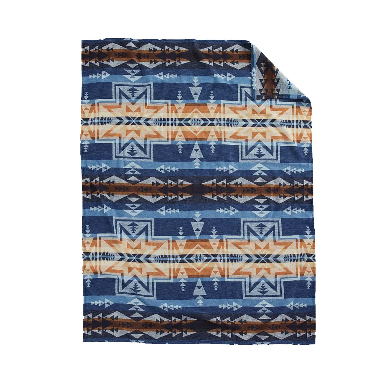 Pendleton Organic Cotton Jacquard Blanket (Navy / Multi)