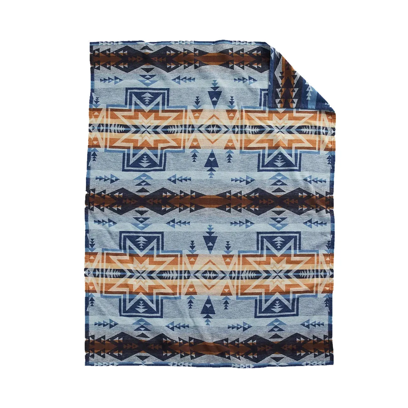 Pendleton Organic Cotton Jacquard Blanket (Navy / Multi)