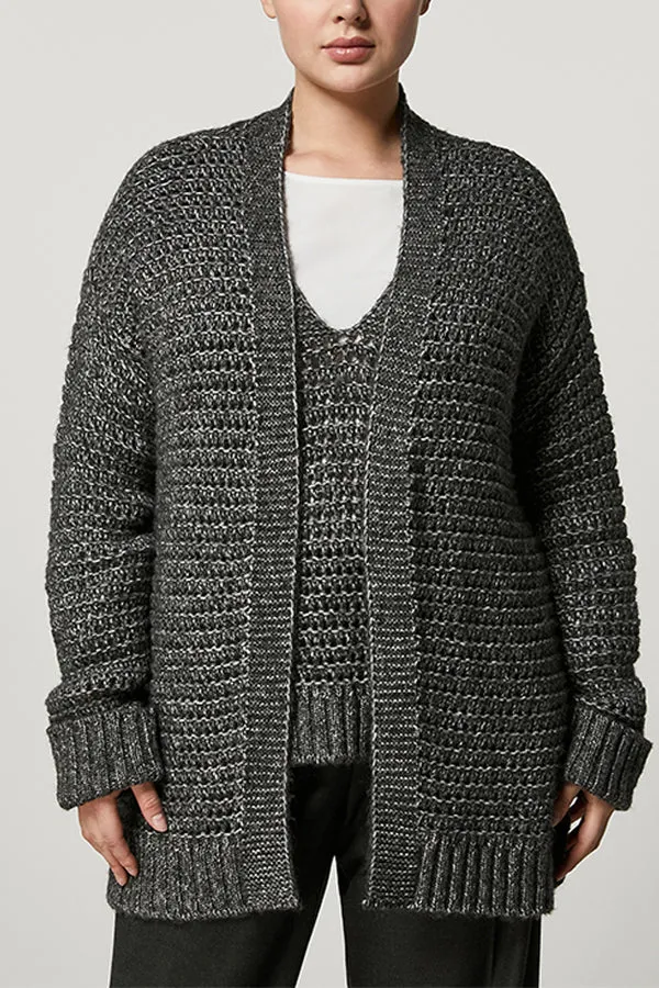 Persona (by Marina Rinaldi) MAPO WOOL-BLEND MAXI CARDIGAN