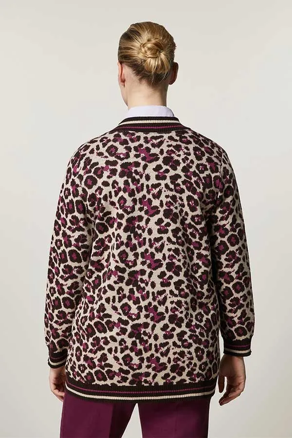 Persona (by Marina Rinaldi) MARTA ANIMAL PRINT CARDIGAN