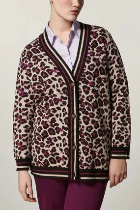 Persona (by Marina Rinaldi) MARTA ANIMAL PRINT CARDIGAN