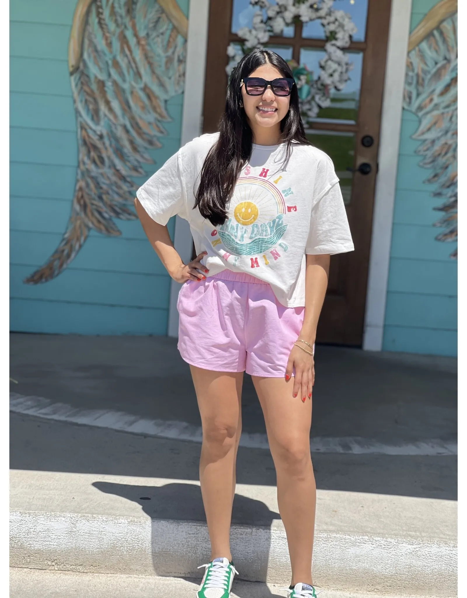 Pink Cotton Shorts