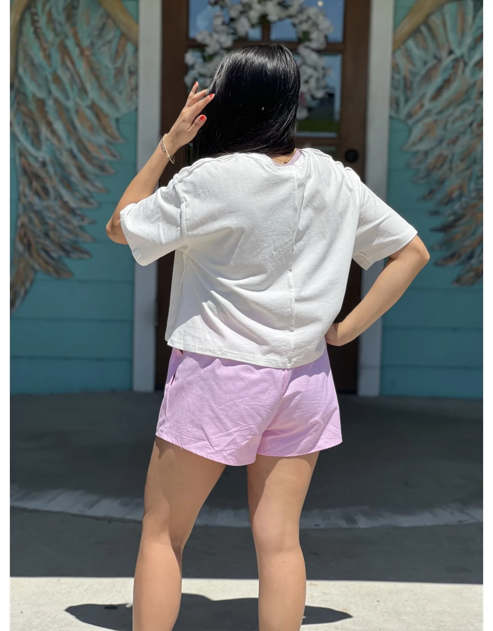 Pink Cotton Shorts