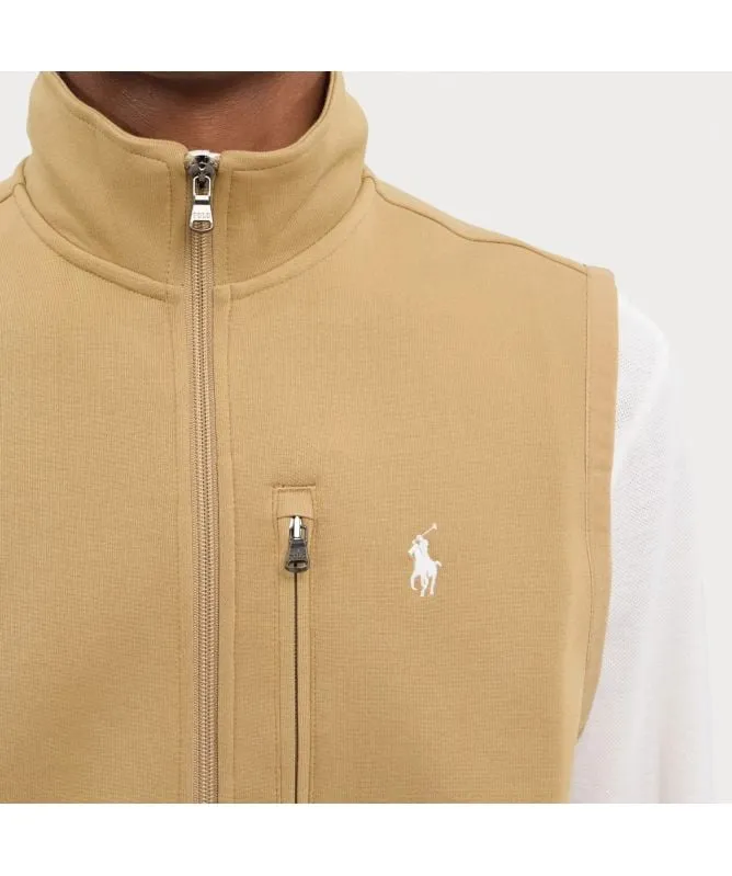 Polo Ralph Lauren Full Zip Sweat Vest | Camel-710934621004 at kular fashion