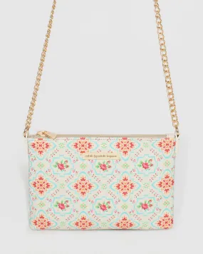 Print Plain Peta Chain Crossbody Bag