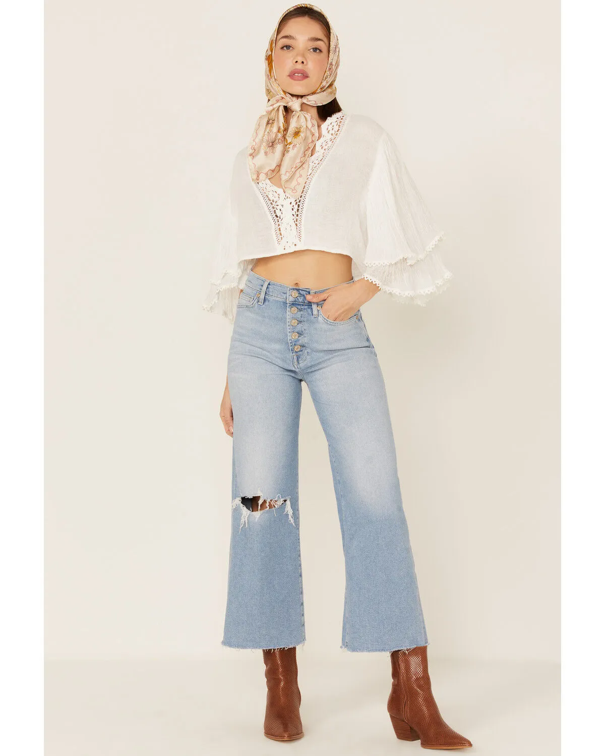 Product Name:  7 For All Mankind Women's Luxe Vintage Cropped Jo Trouser Flare Jeans