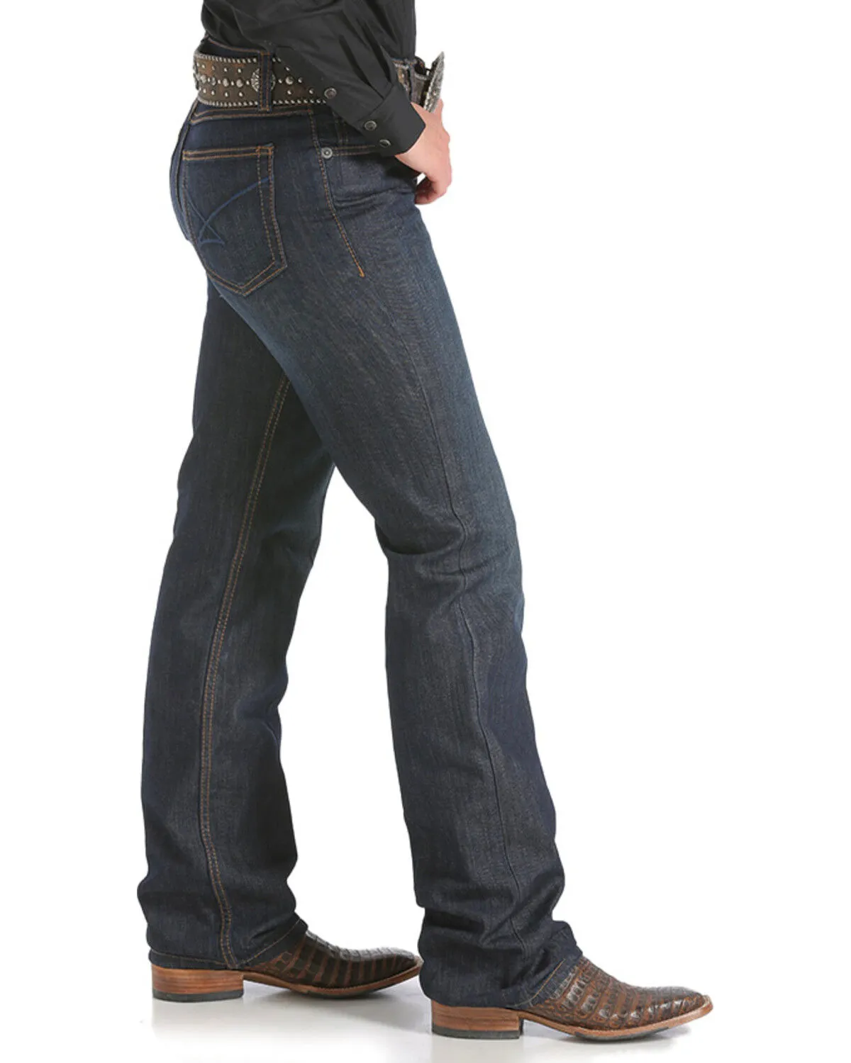 Product Name:  Cinch Women's Jenna Dark Wash Straight Leg Relaxed Fit Stretch Denim Jeans