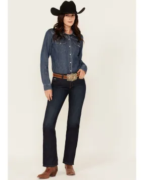 Product Name:  Cinch Women's Jenna Dark Wash Straight Leg Relaxed Fit Stretch Denim Jeans