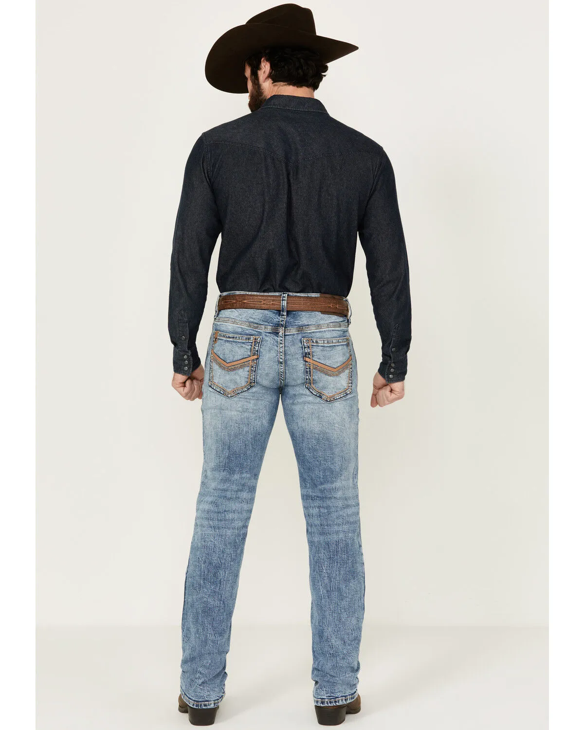 Product Name:  Cody James Men's Clover Leaf Light Wash Slim Straight Stretch Denim Jeans