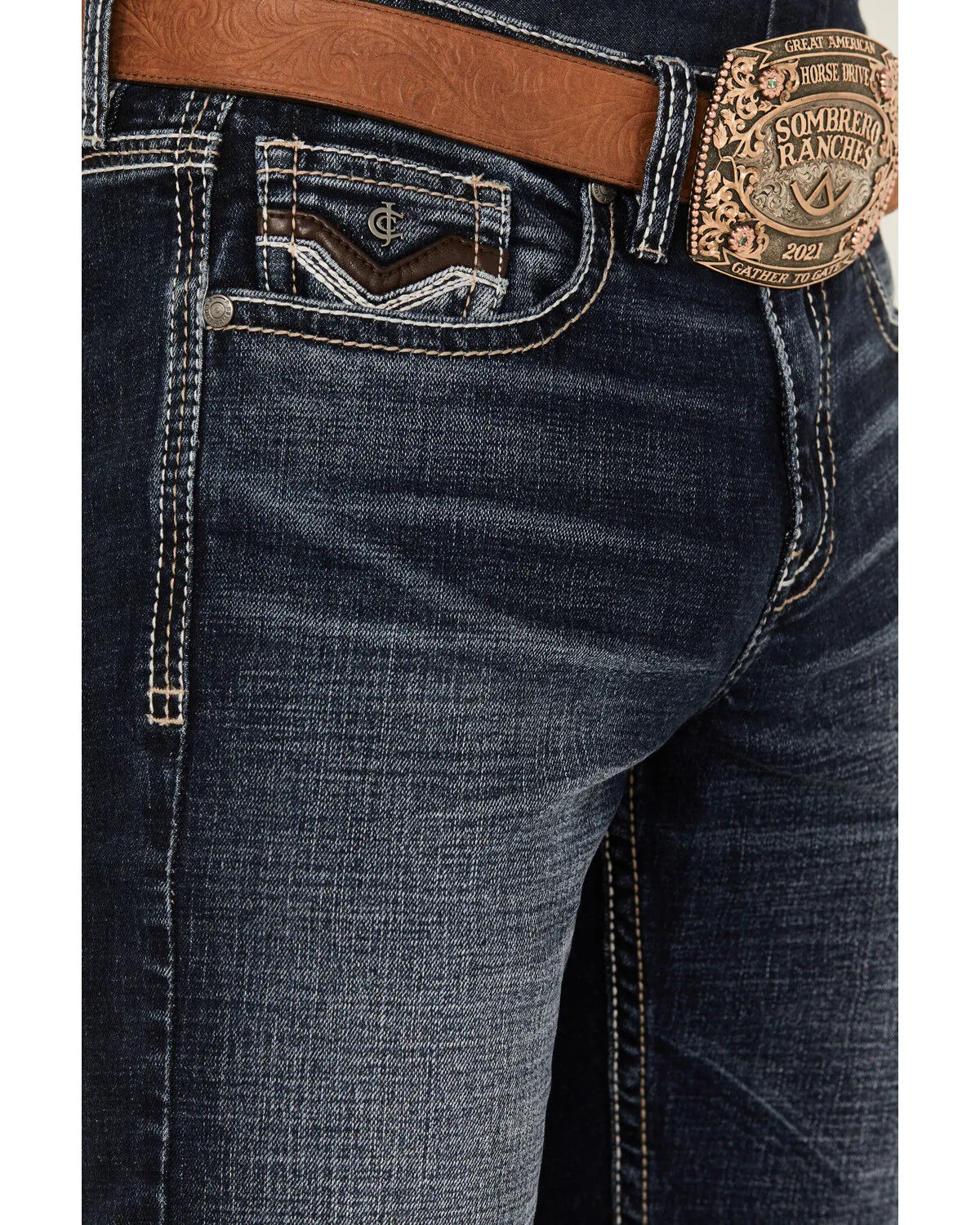 Product Name:  Cody James Men's Moonbeam Dark Wash Slim Straight Stretch Denim Jeans