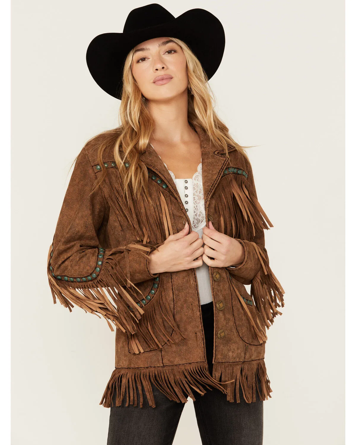 Product Name:  Double D Ranch Women's Boring The Devil Fringe Jacket