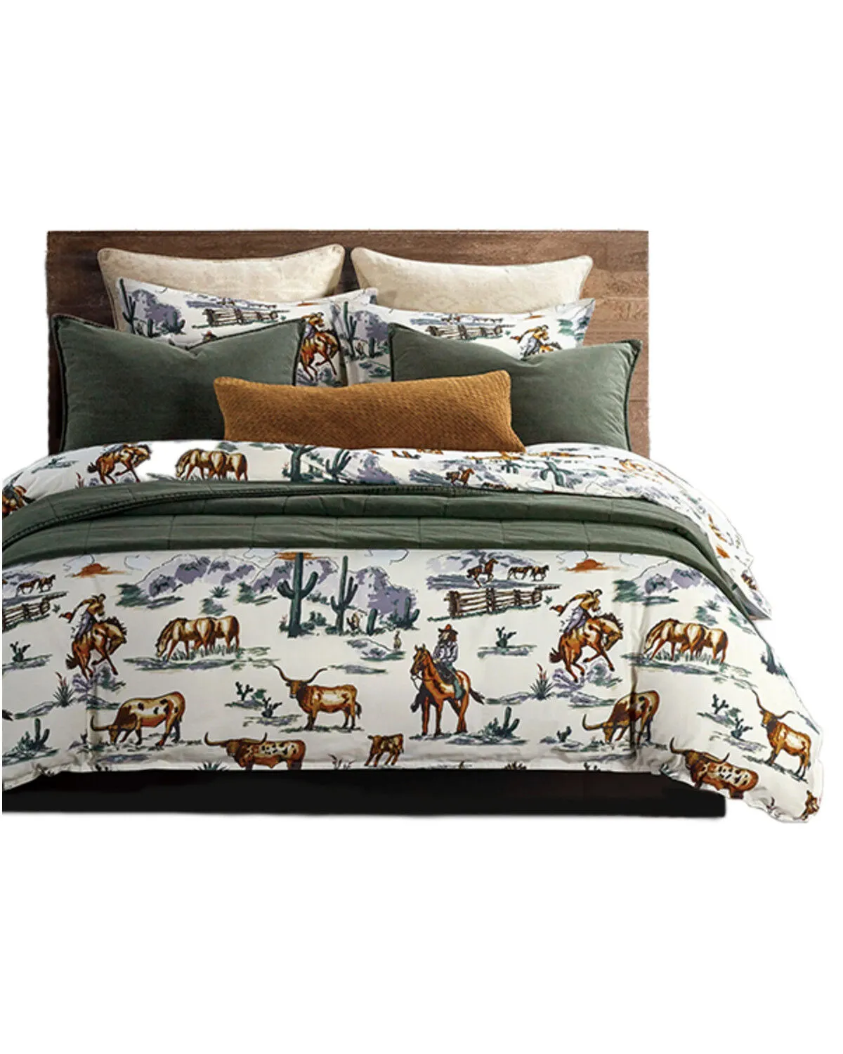 Product Name:  HiEnd Accents 3pc Ranch Life Reversible Duvet Cover Bedding Set - Super King