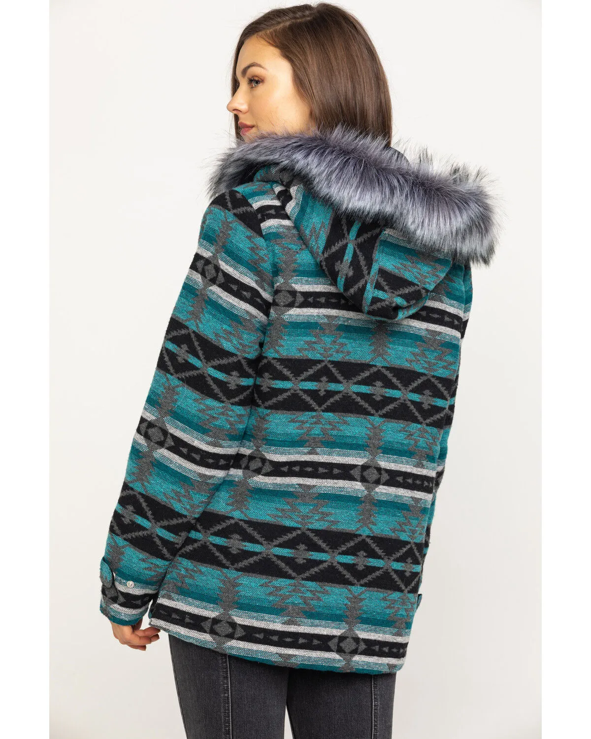 Product Name:  Outback Trading Co. Women's Turquoise Aztec Myra Jacket