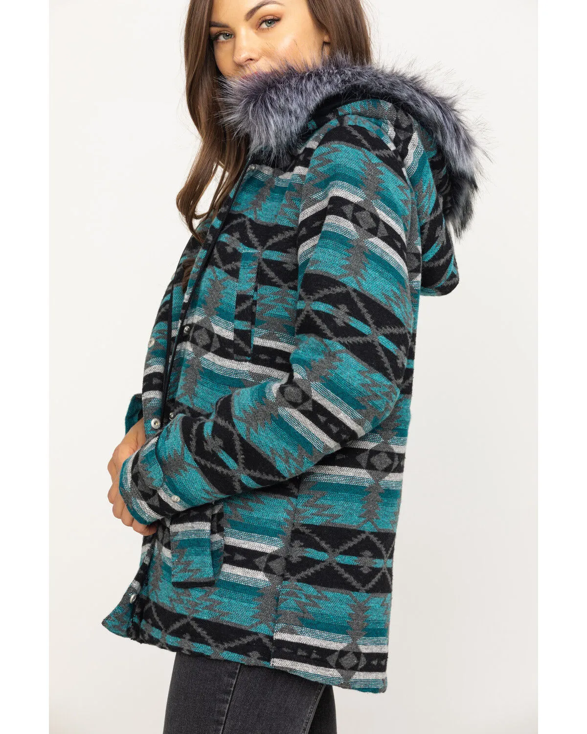 Product Name:  Outback Trading Co. Women's Turquoise Aztec Myra Jacket