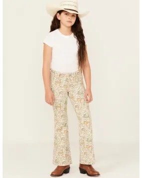 Product Name:  Rock & Roll Denim Girls' Floral Print Flare Stretch Denim Jeans