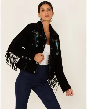 Product Name:  Scully Women's Fringe & Beaded Suede Jacket