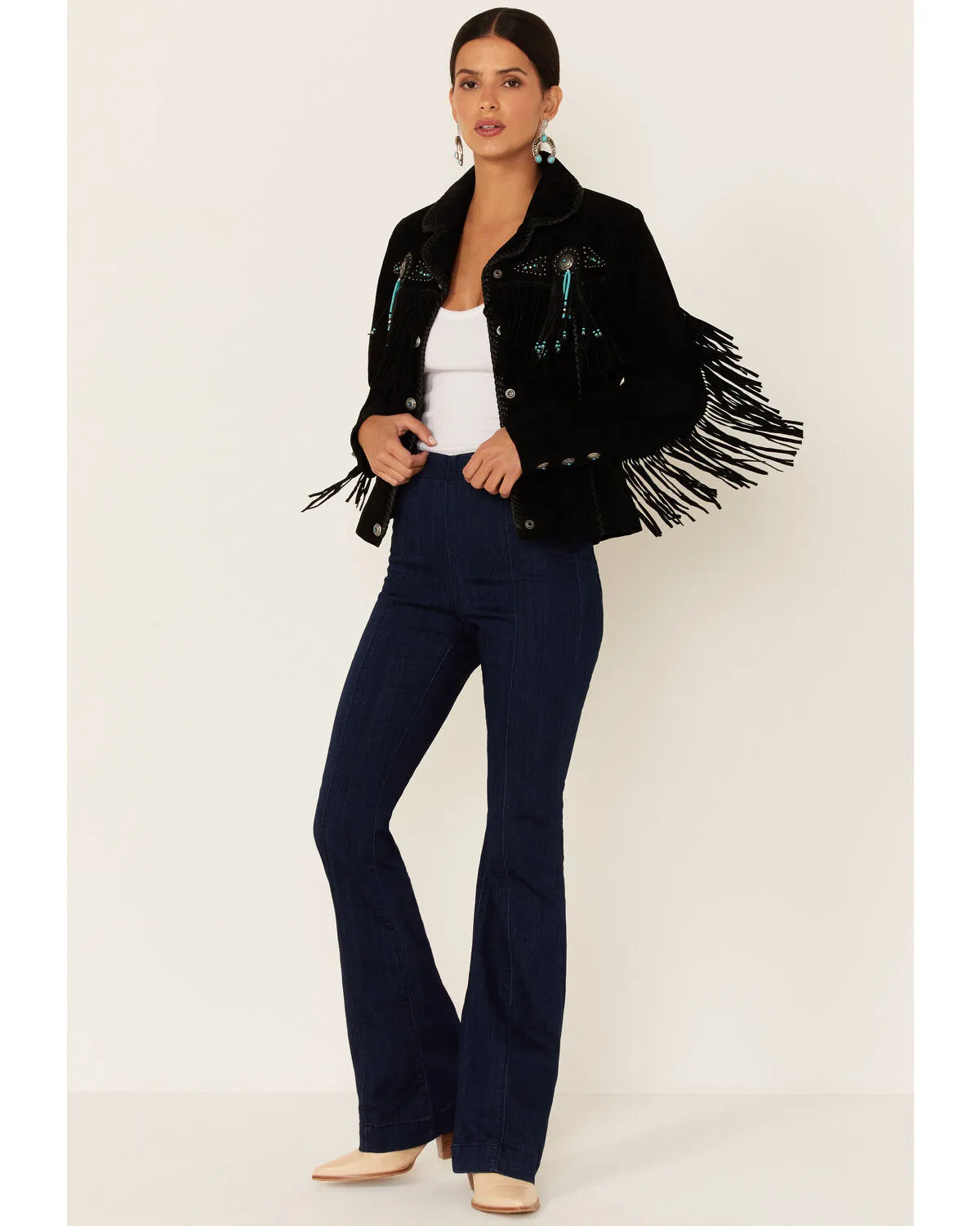 Product Name:  Scully Women's Fringe & Beaded Suede Jacket