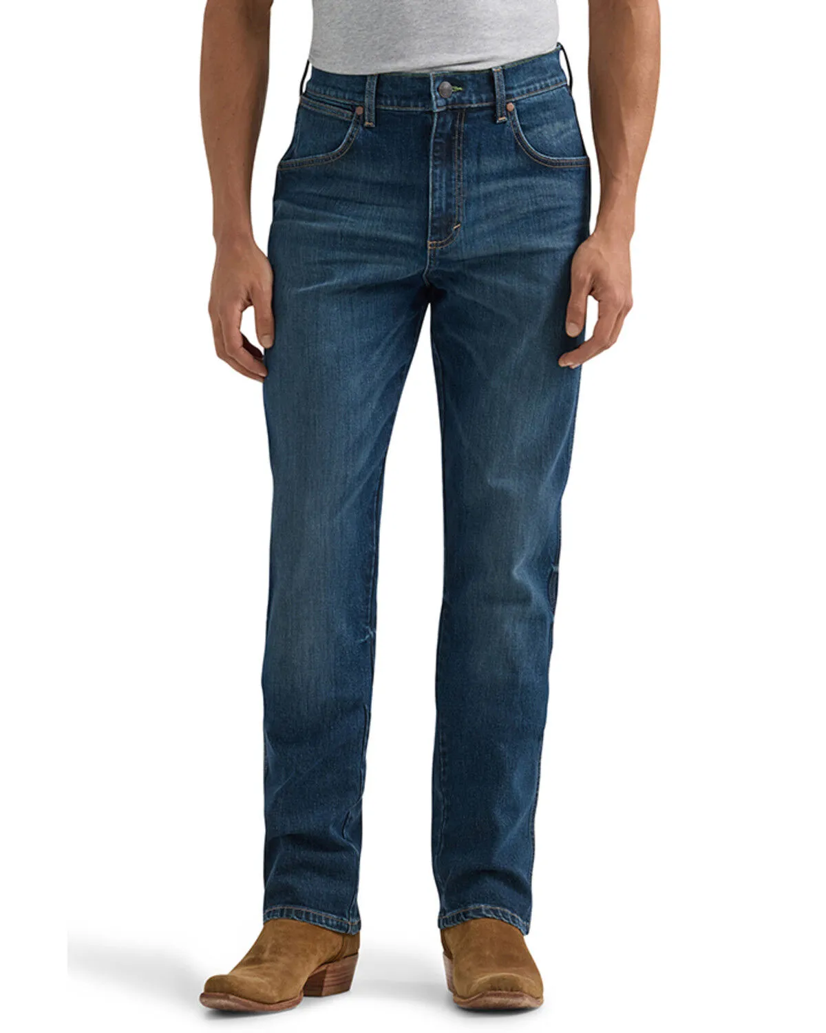 Product Name:  Wrangler Retro Men's Melbourne Dark Wash Slim Straight Stretch Denim Jeans