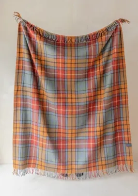 RECYCLED WOOL BLANKET BUCHANAN ANTIQUE TARTAN