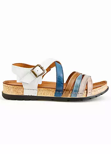 Riva Exclusive Multi Leather Wedge Mules | Grattan