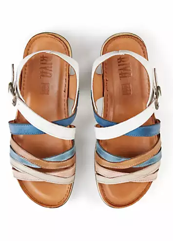 Riva Exclusive Multi Leather Wedge Mules | Grattan