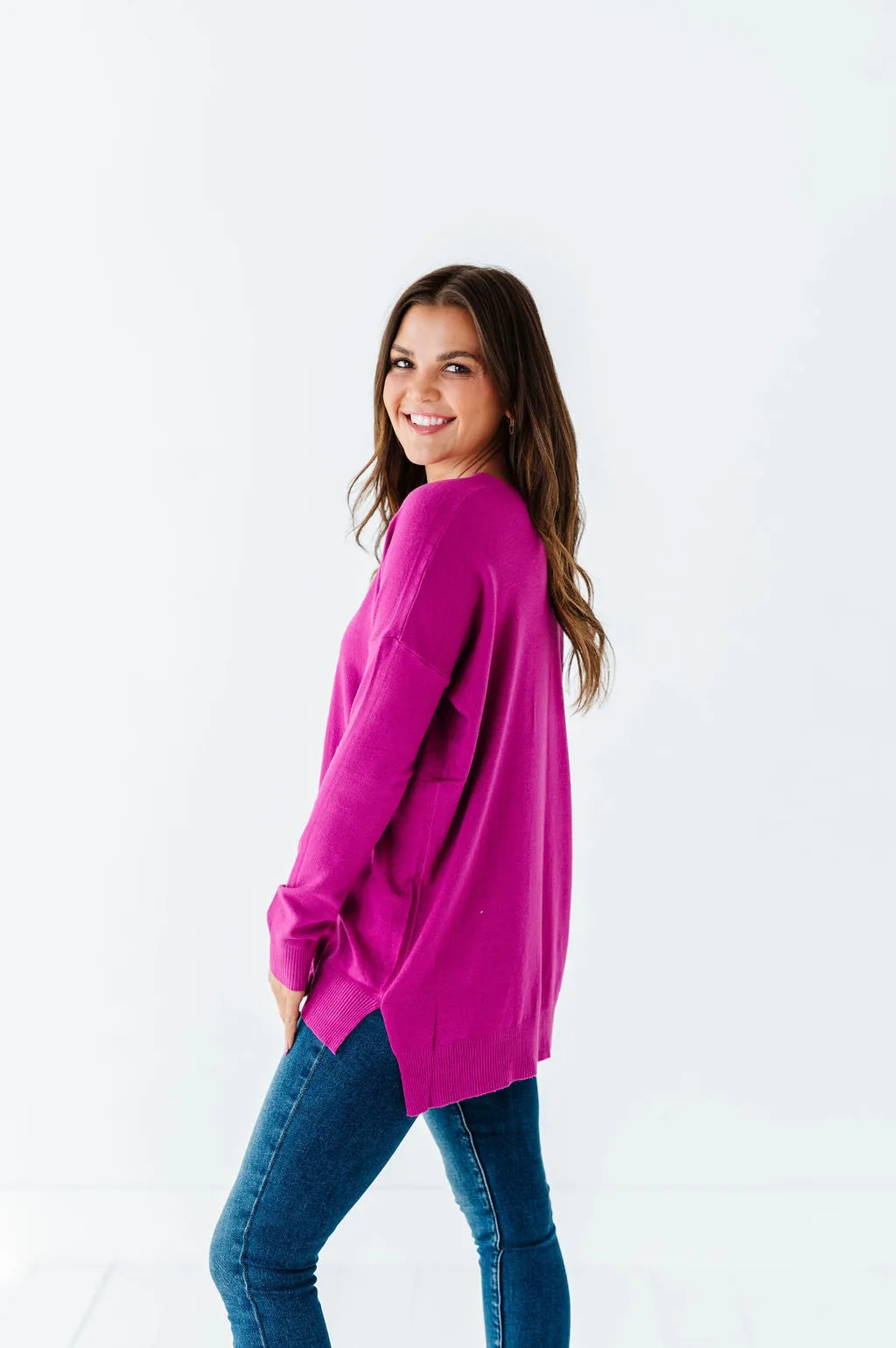 Rochelle Sweater in Berry