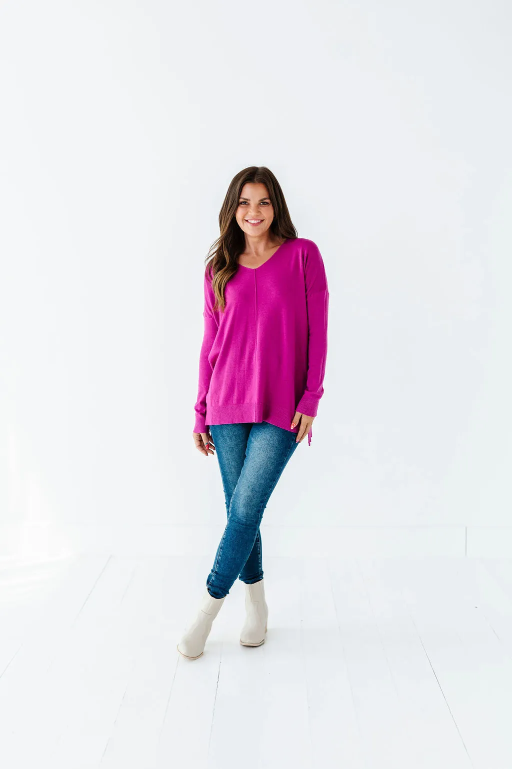 Rochelle Sweater in Berry