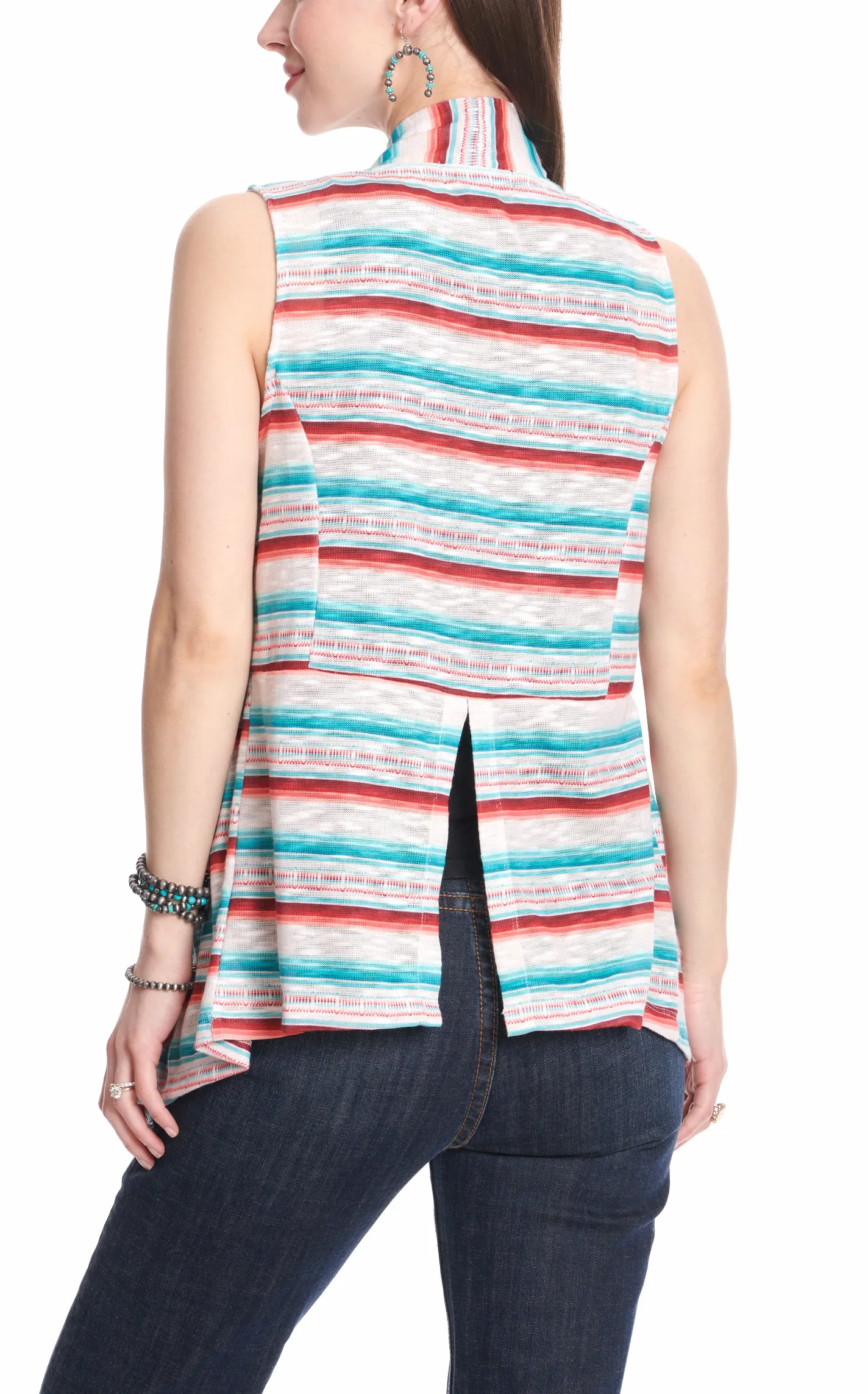 Rock & Roll Denim Women's Colorful Serape Light-Weight Vest