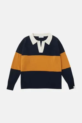 Rugby Knit Polo - Navy