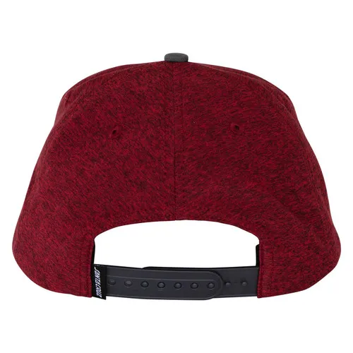 Santa Cruz Skateboards Hat Wave Dot Snapback Mid Heather/Burgundy Grey