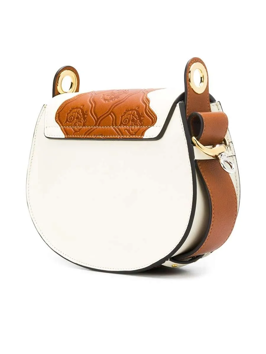 Small Tess Animation Natural White Leather Crossbody Bag