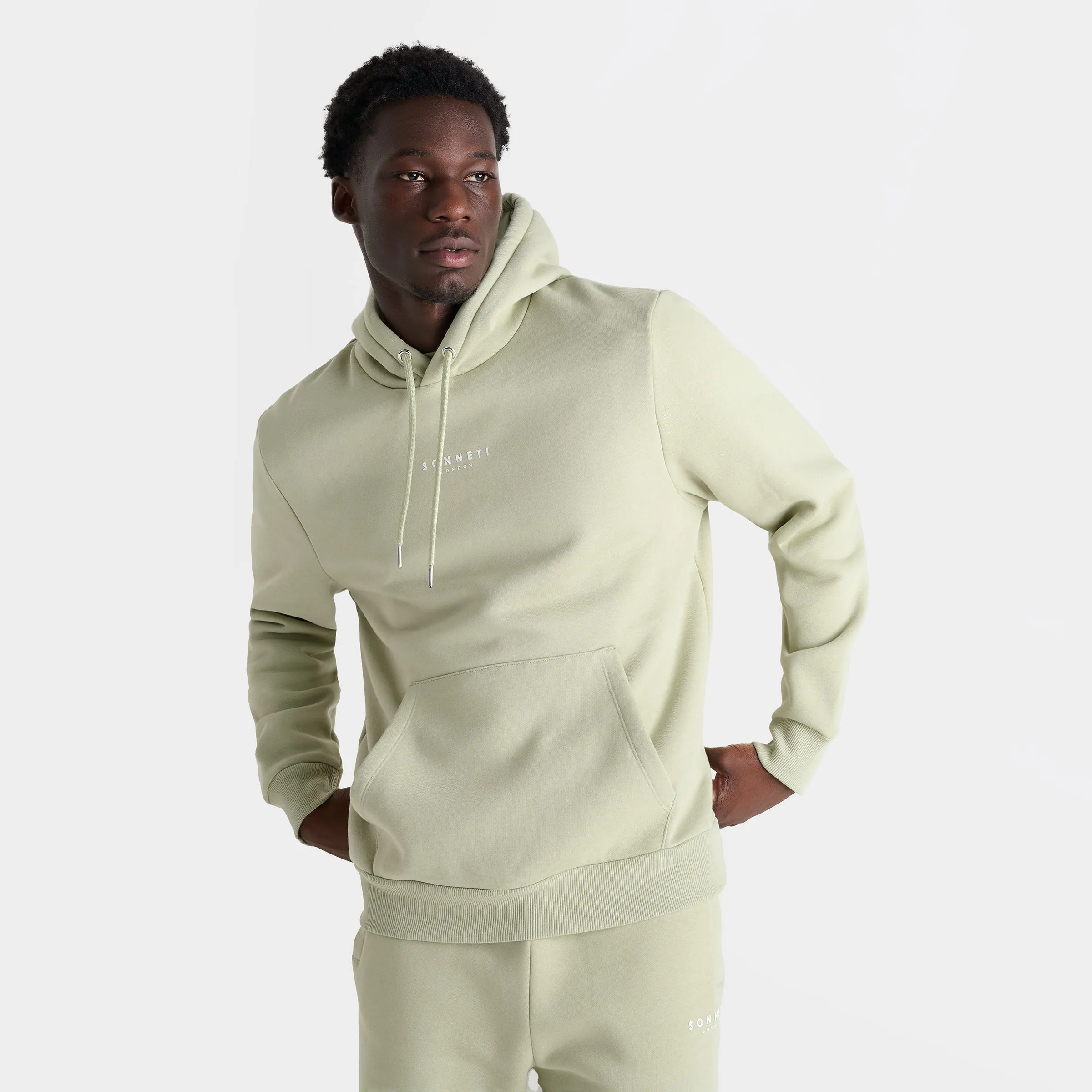 Sonneti London Fleece Pullover Hoodie / Desert Sage