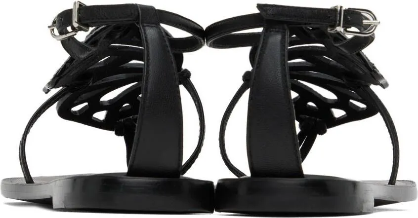 Sophia Webster Black Butterfly Flat Sandals