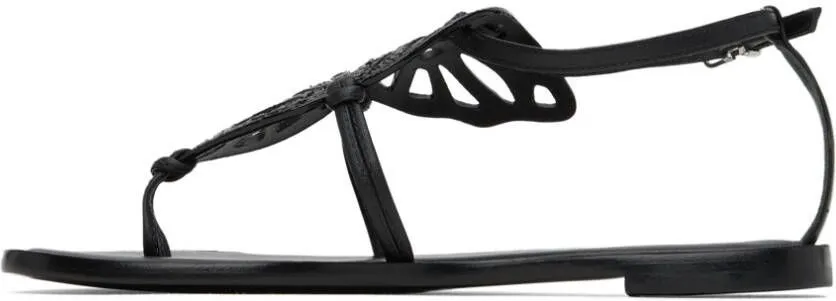 Sophia Webster Black Butterfly Flat Sandals