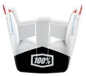 Spare visor for 100% Aircraft helmet - R8 White